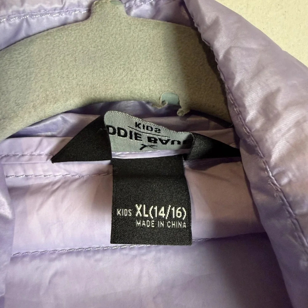 Eddie Bauer Jacket Kids 14-16 Purple Ombre Down Puffer‎ Full Zip Winter Warm